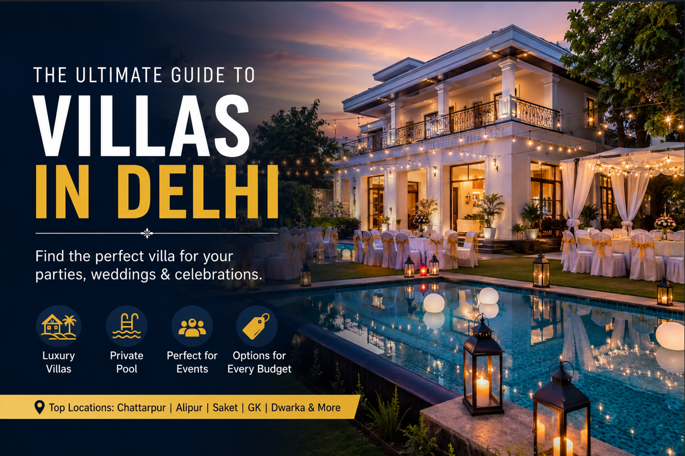 Villas in Delhi: The Smarter Way to Host Private Parties, Weddings, and Celebrations